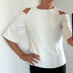 Ted Baker cream cut out shoulder top